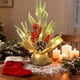thumbnail image 5 of xihome Árbol de Navidad artificial de mesa de 30 cm (12 pulgadas) con luces, bayas rojas, piñas y base de arpillera para decoracin navideña del hogar., 5 of 6