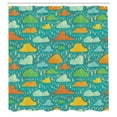 thumbnail image 3 of Ambesonne Cartoon Shower Curtain, Puffy Clouds Funk Art, 69"Wx75"L, Multicolor, 3 of 5