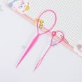 thumbnail image 1 of 1 Pair Hair Tail Tools, Hair Braid Accessories Ponytail Maker,French Braid Tool Loop for Hair Styling, 2pcs, 1 Color, 1 of 5