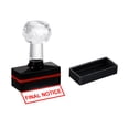 thumbnail image 1 of Uxcell Black Plastic Stamp Self Inking Red Ink Office Stamps Pre Inked Message Stamp 1.8'' x 0.8'' Final Notice, 1 of 6