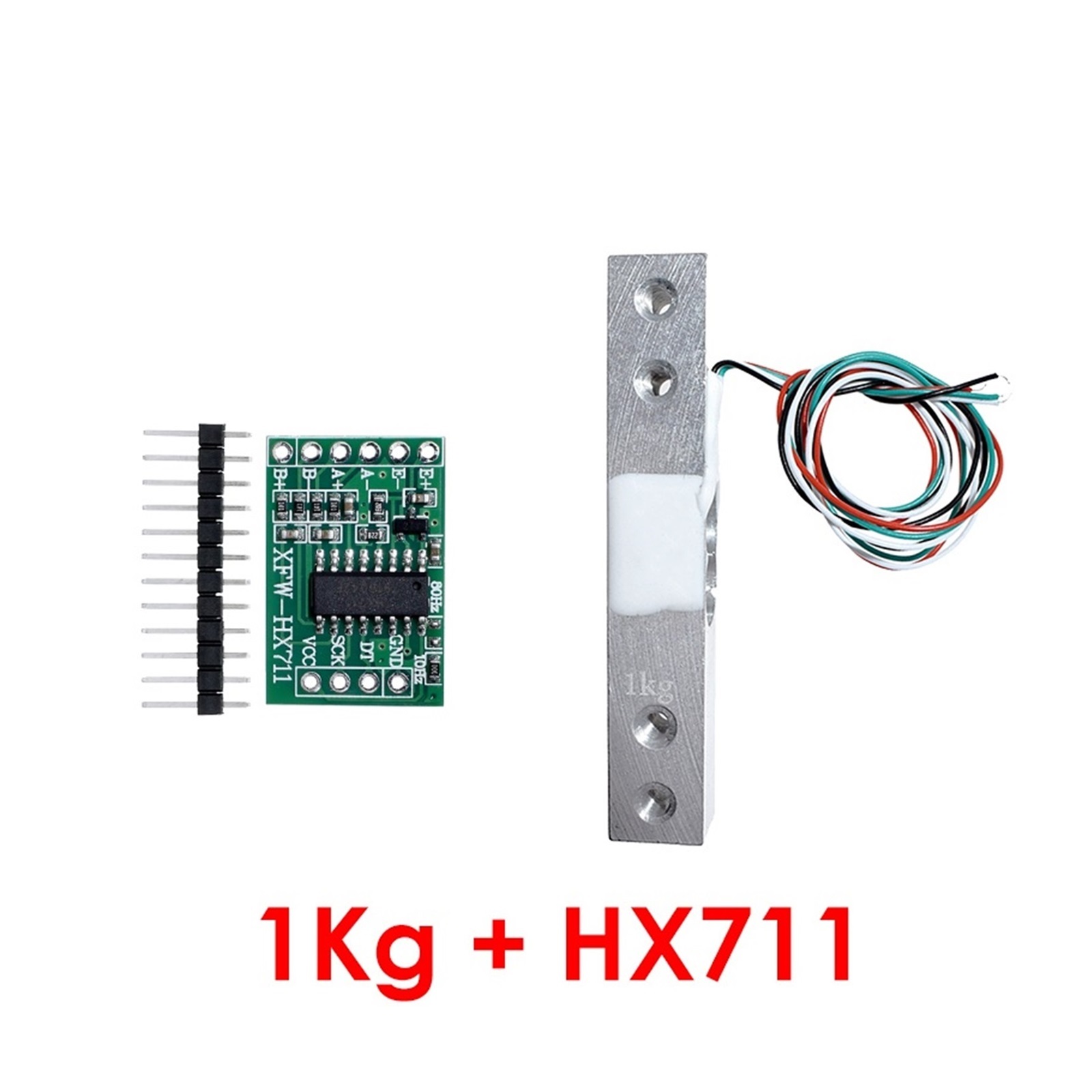 Load Cell 1kg 2kg 5kg 10kg 20kg Hx711 Ad Module Weight Sensor Electronic Scale Aluminum Alloy 5933