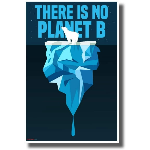 There is No Planet B - Polar Bear - New Environmental Awareness Poster