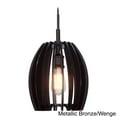 thumbnail image 5 of Woodbridge Lighting Crescendo Canopy 1 Light Wood Mini Pendant in Brass/Black, 5 of 5