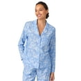 thumbnail image 5 of Aria Women's 100% Cotton Flannel Long Sleeve Notch Collar Pajama Set, Sizes XS-XXL, 5 of 6
