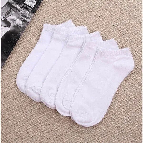 3 pares = 6 uds calcetín de barco de corte bajo para hombre Color sólido negro blanco gris calcetines deportivos transpirables de algodón calcetines tobilleros cortos para hombre y mujer Gao Jinjia LED