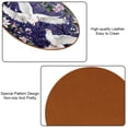 thumbnail image 5 of Peace Dove Set of 6 Round Coasters, Microfiber Leather Drink Coasters, 11x11 cm/4.3x4.3 in Square Coasters for Drinks, Heat Coasters for Home and Office Use, 5 of 6