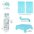 thumbnail image 3 of Finypa Baby Shower Decorations for Boy, Blue White Baby Party Decor Kit Include Paper Balloons Boxes, Blue Balloon Garland,Bronzing Banner,Tablecloth,Sash, 3 of 5
