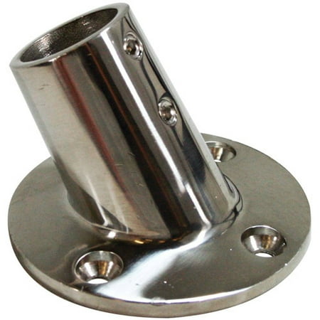SeaSense Stainless Steel 316 Round Base Rail Mount  7/8   60-Degree Angle