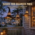 thumbnail image 2 of Brainybites Lighted Witch Hat Hanging Chime Halloween Decor Outdoor Porch LED, 2 of 10