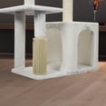 thumbnail image 6 of AIWIKIDE 31.50" Cat Tree for Indoor Cats with Cat Condo and Scratching Post,Cute Cat Tower with Self-Grooming Brush and Toy Balls,Beige, 6 of 7