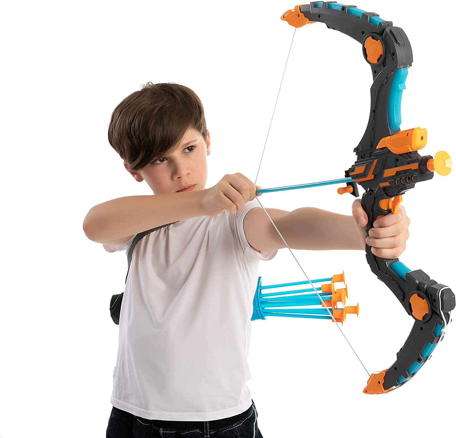 Toy Bow & Arrow for Kids w/ LED Flash Lights Archery Bow Safety In/Outdoor Toys 