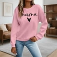 thumbnail image 4 of Women's Sweatshirts 2025 Mama Sweatshirt Long Sleeve Crewneck Drop Shoulder Pullover Tops Sweatshirt for Women, 4 of 5