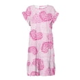 thumbnail image 4 of Robes pour Femmes 2024 Été Oversize Col Rond Ligne A Imprimé Décontracté Manches Courtes Volants Robe 50 % de Réduction Liquidation!, 4 of 4