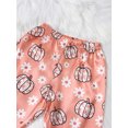thumbnail image 6 of Cjfdfy Toddler Baby Girl Halloween Thanksgiving Silk Stain Pajamas Set Girls PJS Set Sleepwear Fall Winter Clothes Pumpkin Print Long Sleeve Button Down Shirt with Long Pants Set Loungewear 1-4Y, 6 of 9