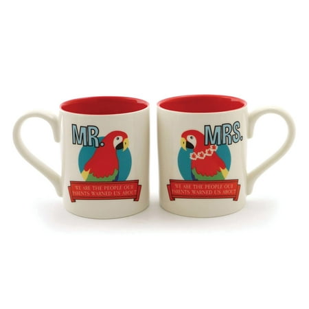 Our Name is Mud Mr. and Mrs. Parrot Head Mug Set For Best