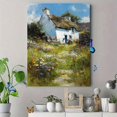 thumbnail image 4 of Rustic Cottage Garden Oil Painting Canvas Print, Suitable for Living Room Bedroom Kitchen Dining Room Hallway Office, 4 of 8