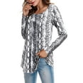 thumbnail image 2 of Weardear 2024 Women's Long Sleeve Tops Casual Tunics Tops Loose Shirts Flare Comfy Blouse Elastic Cute, 2 of 5