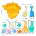thumbnail image 3 of 12Pc Collapsible Beach Toys for Son &Daughter, Collapsible Sand Bucket and Shovels Set with Mesh Bag,Travel Sand Castle Building Kit, Sandbox Toys, Foldable Beach Essentials for Age 3-10, 3 of 3