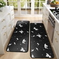 thumbnail image 4 of Kitchen Rugs Sets Of 2,Black White Butterfly Star Pattern Anti Fatigue Kitchen Mat Rugs Non Slip Washable,Decorative Kitchen Floor Mats for Kitchen,Sink,Laundry,17"x47"+17"x47", 4 of 5