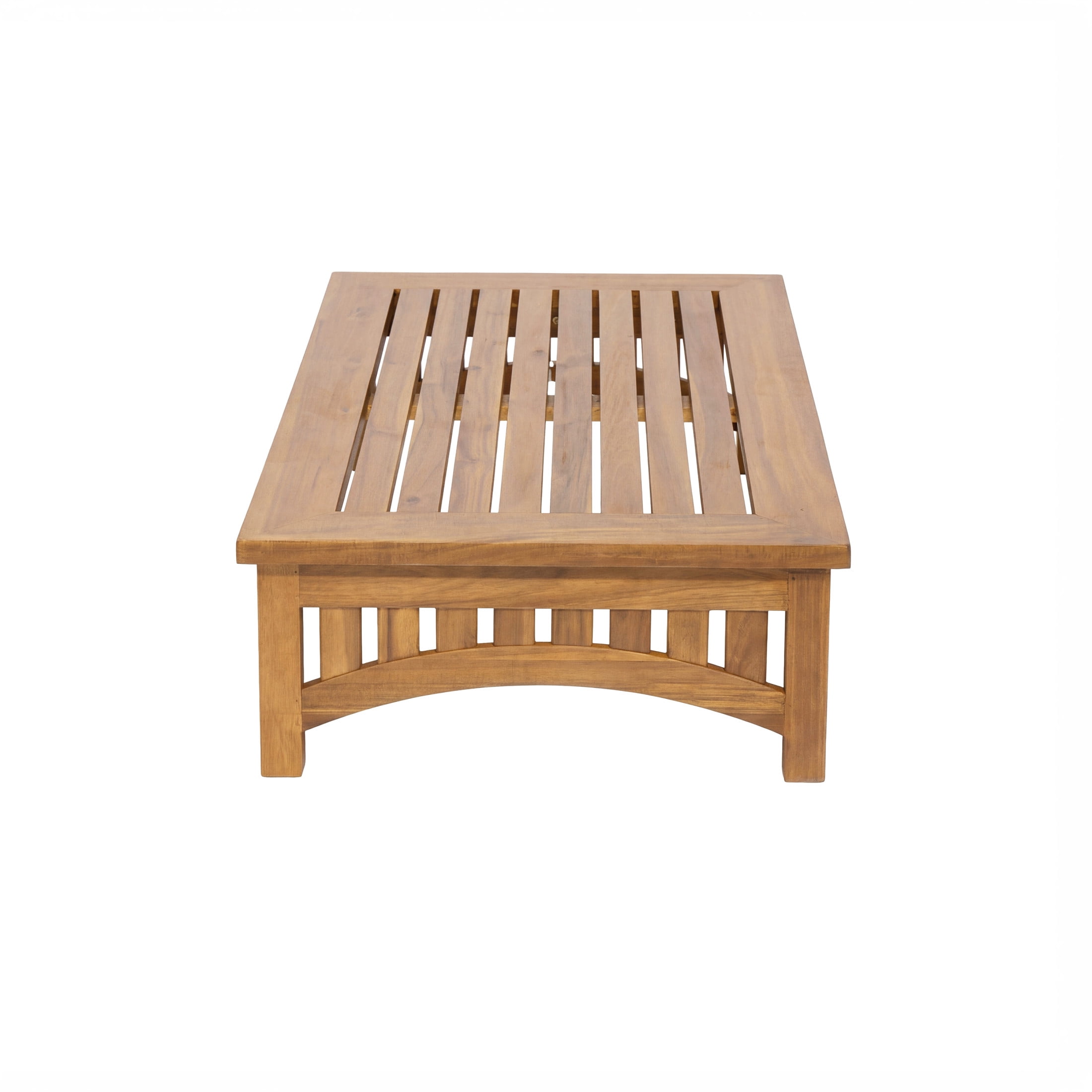 Christopher Knight Home 49" Mid-Century Outdoor Patio Acacia Wood Slatted Coffee Table, Natural