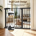 thumbnail image 6 of DOMIPET Pet Gate, 29.5''-40.5'' Wide Dog Gate for Doorways & Stairs, Black, 6 of 8