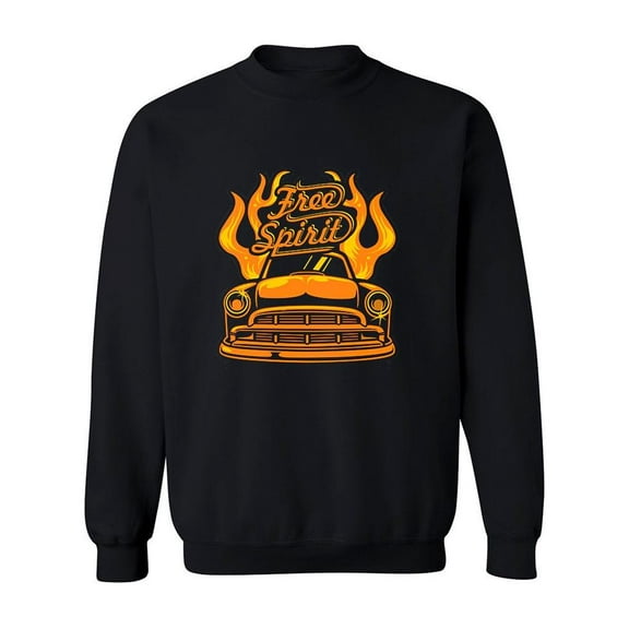 Flamed Car Sweatshirt Men -Image by Shutterstock, Male XX-Large