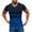 Blue, variant on Mens Plus Size Shirts Casual V-neck Gradient Printing Pullover Fitness Sports Shorts Sleeves T Shirt Blouse