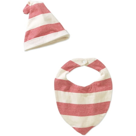 Genevieve Goings Collection by Newborn Baby Boys' Knot Hat and Bib