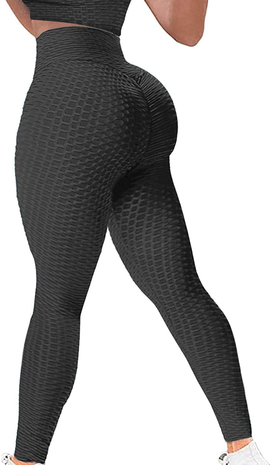 Womens Anti-Cellulite Butt Lift Yoga Pants Gym Ruched Fitness Sports Leggings 