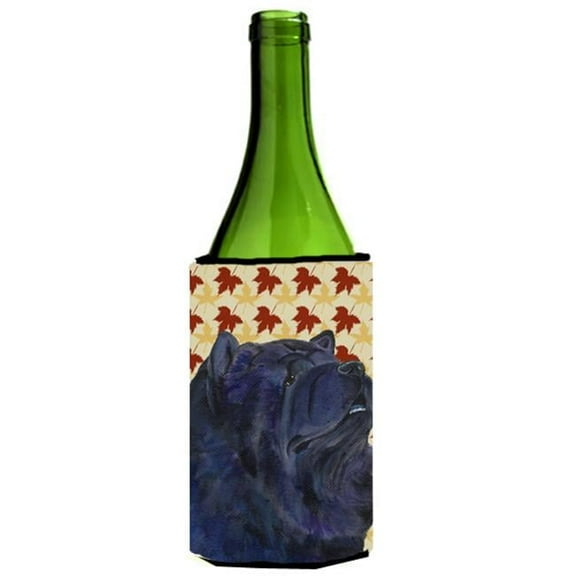 Chow Chow Fall Leaves Portrait Wine bottle sleeve Hugger