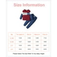thumbnail image 2 of 2T Baby Boys Outfit 3T Boys 2PCS Fall Winter Clothing Set Letter Print Round Neck Toddler Boys Long Sleeve Top Pants Set Red, 2 of 7