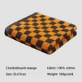 thumbnail image 2 of Checkered Bath Towels for Bathroom, Shower Towels 30" x 14", Super Soft and Quick Dry, Colorful Towel for Summer Beach Pool Orange, 2 of 9