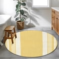 thumbnail image 5 of Vintage Pale Blue Striped Round Rug 4ft Washable Circle Entryway Rugs Non Slip Farmhouse Modern Stripes Boho Area Rug Indoor Floor Carpet for Bedroom Kitchen Living Room Office Dining Room Nursery, 5 of 9