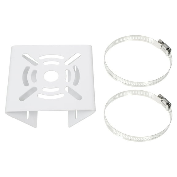 FRCOLOR pole bracket Camera Pole Mount Brackets with Pole Mount Wall Mounting Loop Bracket for Security Camera Outdoor Wireless Video PTZ Dome,4.53"X4.41"X1.77"