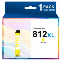 1-Pack 812XL Yellow Ink Cartridge Compatible for Epson 812 Ink Cartridges for Epson Workforce Pro WF-7820 WF-7840 WF-7310