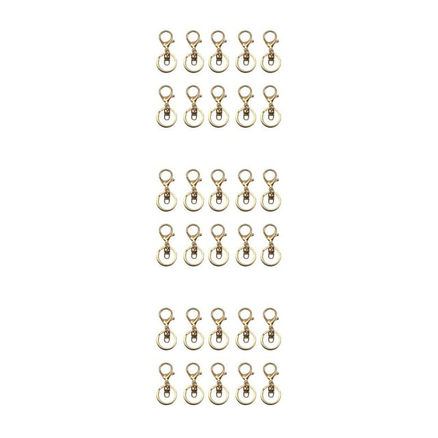 ZheElen 10pack/lot Metal Key Chain Snap Hooks - Accessories For Personalized Keychain Is Low KC Gold 3Set