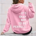 thumbnail image 3 of Mental Health Hoodies for Women 2025 It's Okay Not To Be Perfect Hoodie with Pockets Hooded Sweatshirt Pullover Tops, 3 of 4