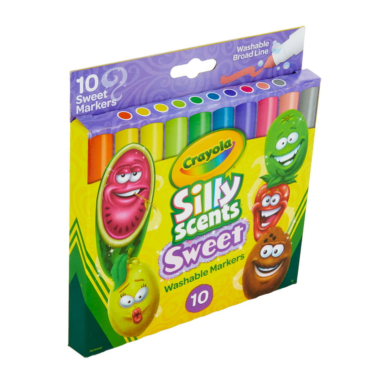 Silly Scents Slim Fine Line Washable Markers, 10 Count, Mardel