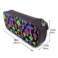thumbnail image 3 of Lsque Bright Mushrooms Printed Big Capacity PU Leather Pencil Case Large Pencil Pouch Stationery Pen Bag Pencil Holder for Teen, 3 of 6