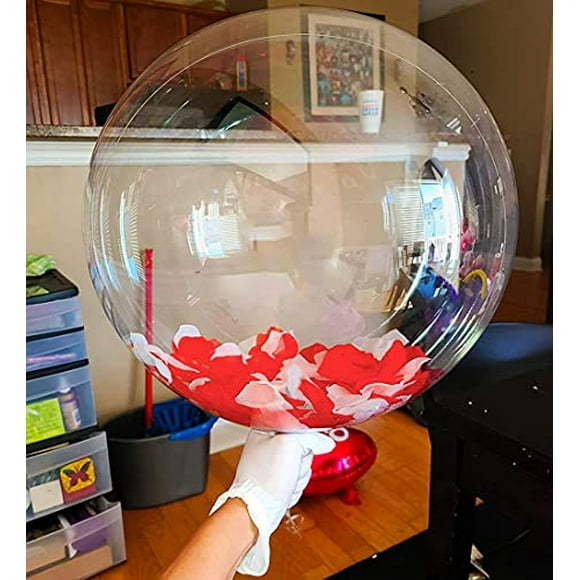 Globos Bobo de 20 Pulgadas Globos de Burbuja, 30 Pzas Globo Bobo Transparente, Globo de Bu Aredpoook Aredpoook