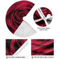 thumbnail image 2 of FMSHPON Valentine's Mother's Day Red Rose Xmas Christmas Tree Skirt Stand Mat for Holiday Party Decoration Indoor Outdoor 48 inches, 2 of 6