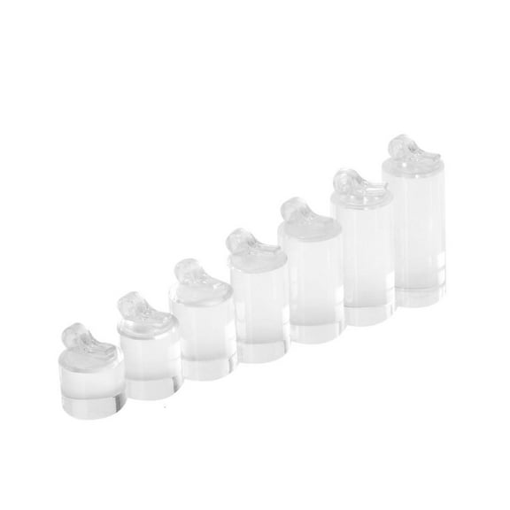 Necvior 7Pieces Finger Ring Display Holder Decor Acrylic Jewelry Stand Rack Accessories