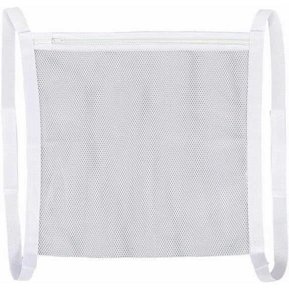 2Pcs Dry Net Bag Shoe Dryer Bag Laundry Bag Washing Machine Dryer Door Shoe Net Bag with Elastic Straps Polyester Mesh Travel Storage Zipper Reusable White Sneaker