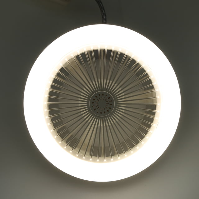 Ventilador Luz Aroma Techo Silencio Temporización Candelabro de 5 aspas (sin control) Blanco