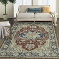 thumbnail image 5 of Garvee 8'x10' Area Rugs Vintage Persian Floral Print Rug, Non-Slip Boho Traditional Indoor Oriental Carpet Washable Soft Floor Rug for Living Room Bedroom Home Office, Red, 5 of 10