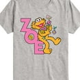 thumbnail image 3 of Sesame Street - Zoe With Flowers - Toddler and Youth Short Sleeve Graphic T-Shirt, 3 of 5