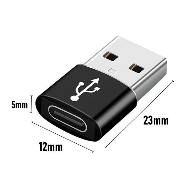 2x USB 3.1 Tipo C Hembra a USB 3.0 A Macho Adaptador Datos+Carga (Negro) Ndcxsfigh Para estrenar