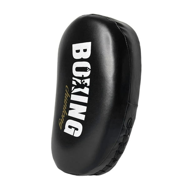 Muay Thai almohadilla para pie objetivo de mano cuero PU para entrenamiento almohadilla de perforación para entrenamiento Taekwondo Sparring Sanda Negro