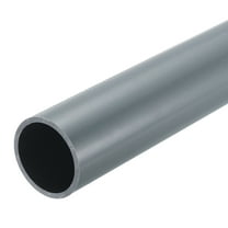 Uxcell Rigid Round Pipe 36.8mm ID 42mm OD 8" Length Light Grey High Impact for Water Pipe, Crafts, Cable Sleeves