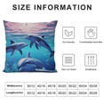 thumbnail image 5 of RUIYC Blue Coral Dolphin Burlap Throw Pillow Case Cushion Cover Sofa Outdoor Decorative Square White, 5 of 5
